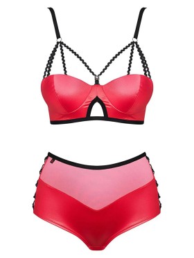 KOMPLET OBSESSIVE LEATHERIA PODPRSENKA,KALHOTKY