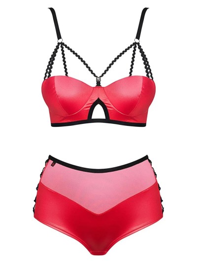 KOMPLET OBSESSIVE LEATHERIA BIUSTONOSZ,FIGI