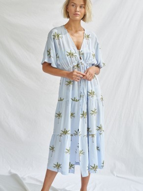 WATERCULT W3950 SUSTAINABLE SOLIDS BEACH COVER-UP TUNIC