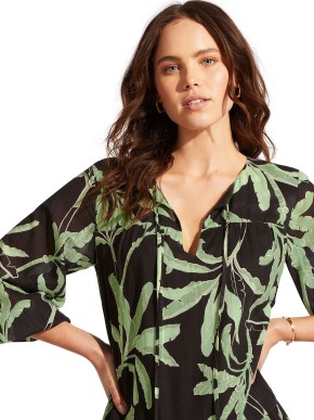PLÁŽOVÝ DOPLNĚK SEAFOLLY PALM PARADISE 54951-DR ŠATY