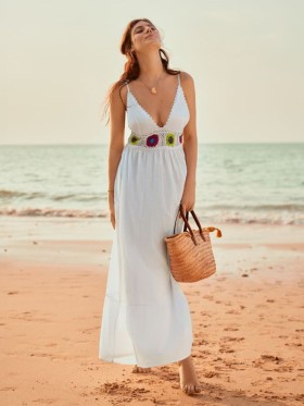 DODATEK PLAŻOWY ROSA FAIA CROCHET DRESS 8615 SUKIENKA