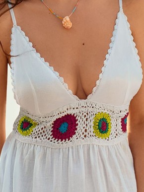 PLÁŽOVÝ DOPLNĚK ROSA FAIA CROCHET ŠATY 8615 ŠATY