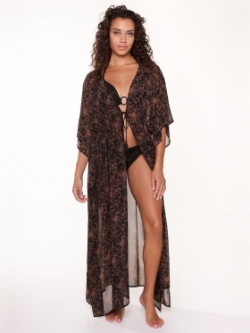 DOPLŇKY PLÁŽOVÁ LINGA DORE BLACK&COPPER 7208P-1 KARDIGAN