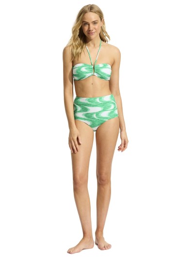 KOSTIUM KĄPIELOWY SEAFOLLY WAVELENGTH 31508-135 JADE GÓRA OD BIKINI