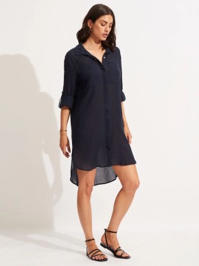 SEAFOLLY BEACH BASICS 53108-CU BEACH ADD-ON SHIRT