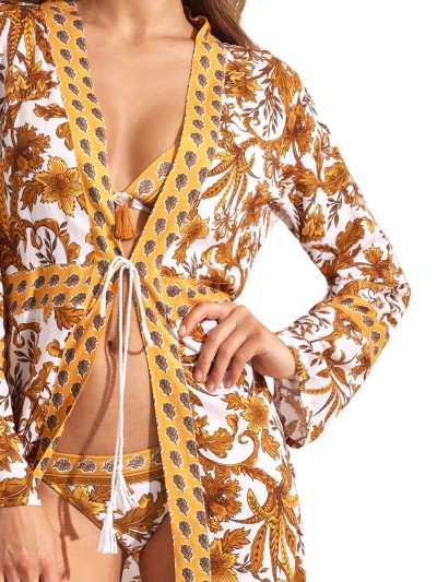 DODATEK PLAŻOWY SELMARK ACANTHUS BM297 KIMONO