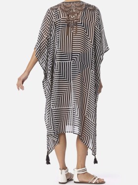 DODATEK PLAŻOWY MIRADONNA MI25-054 FUEGO PONCHO TUNIKA