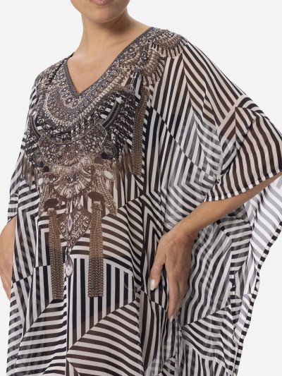 DODATEK PLAŻOWY MIRADONNA MI25-054 FUEGO PONCHO TUNIKA