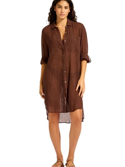 DODATEK PLAŻOWY SEAFOLLY BEACHEDIT 55536-CU KOSZULA