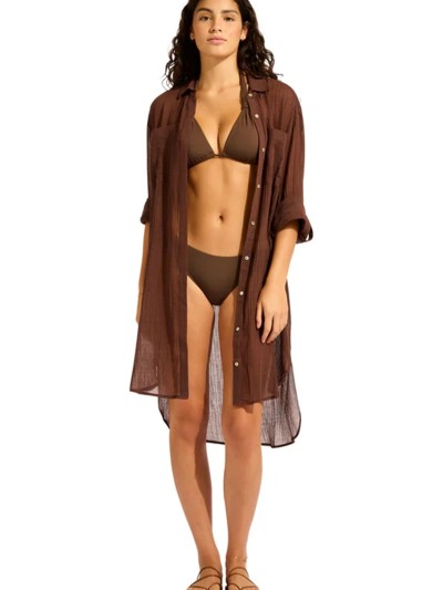 DODATEK PLAŻOWY SEAFOLLY BEACHEDIT 55536-CU KOSZULA