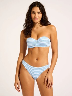 SEAFOLLY MESH EFFECT 40473-102 BIKINI BOTTOM SWIMSUIT