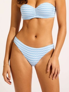 SEAFOLLY MESH EFFECT 40473-102 BIKINI BOTTOM SWIMSUIT