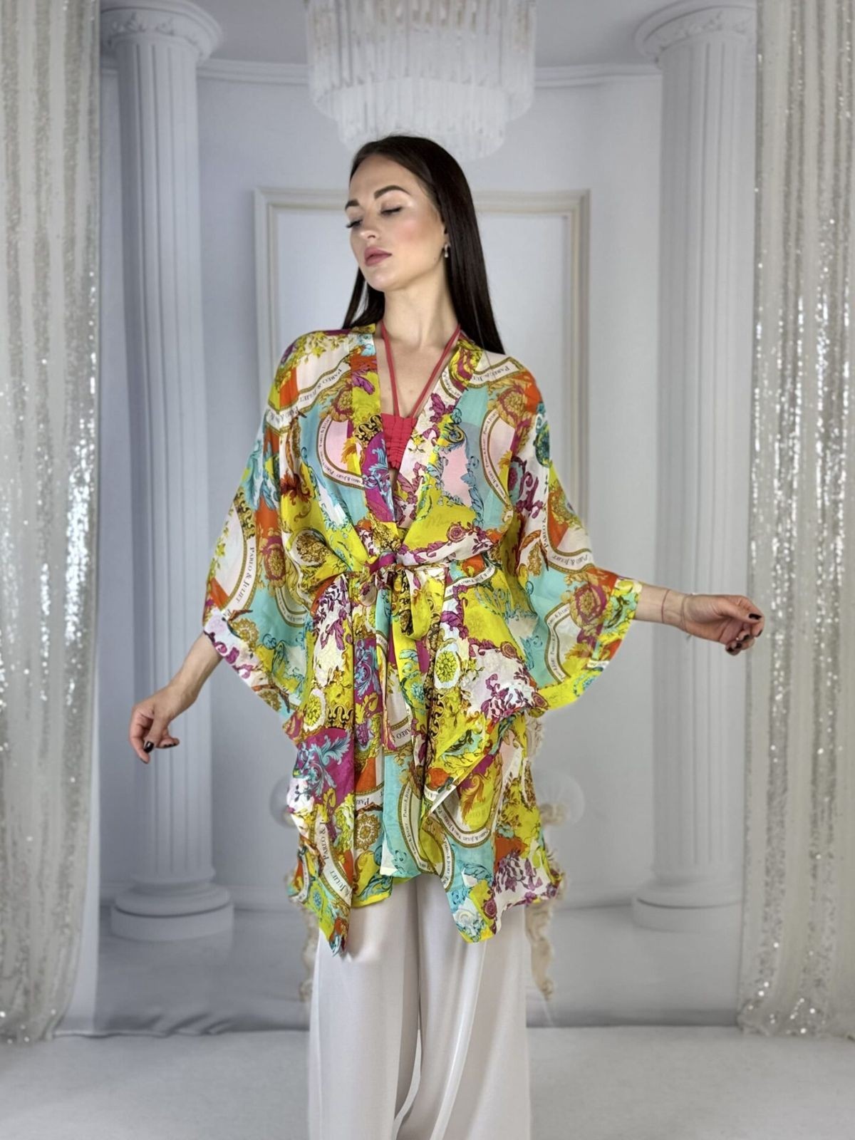 DODATEK PLAŻOWY PAREO&JULIET JAMAICA CLASSIC SHORT CHIFFON TUNIKA